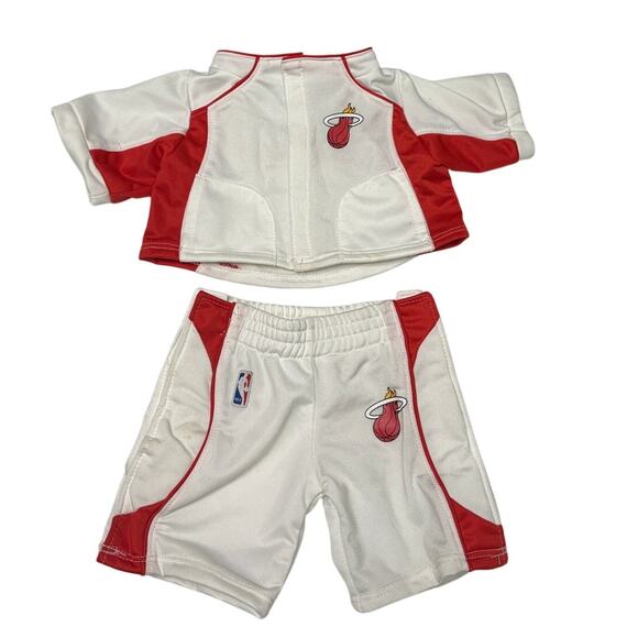 BUILD A BEAR Workshop Outfit - NBA Miami Heat Basketball Tracksuit Uniform - Picture 1 of 3